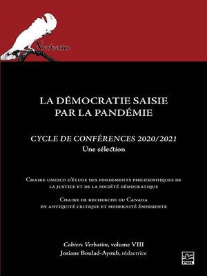cover image of La démocratie saisie par la pandémie